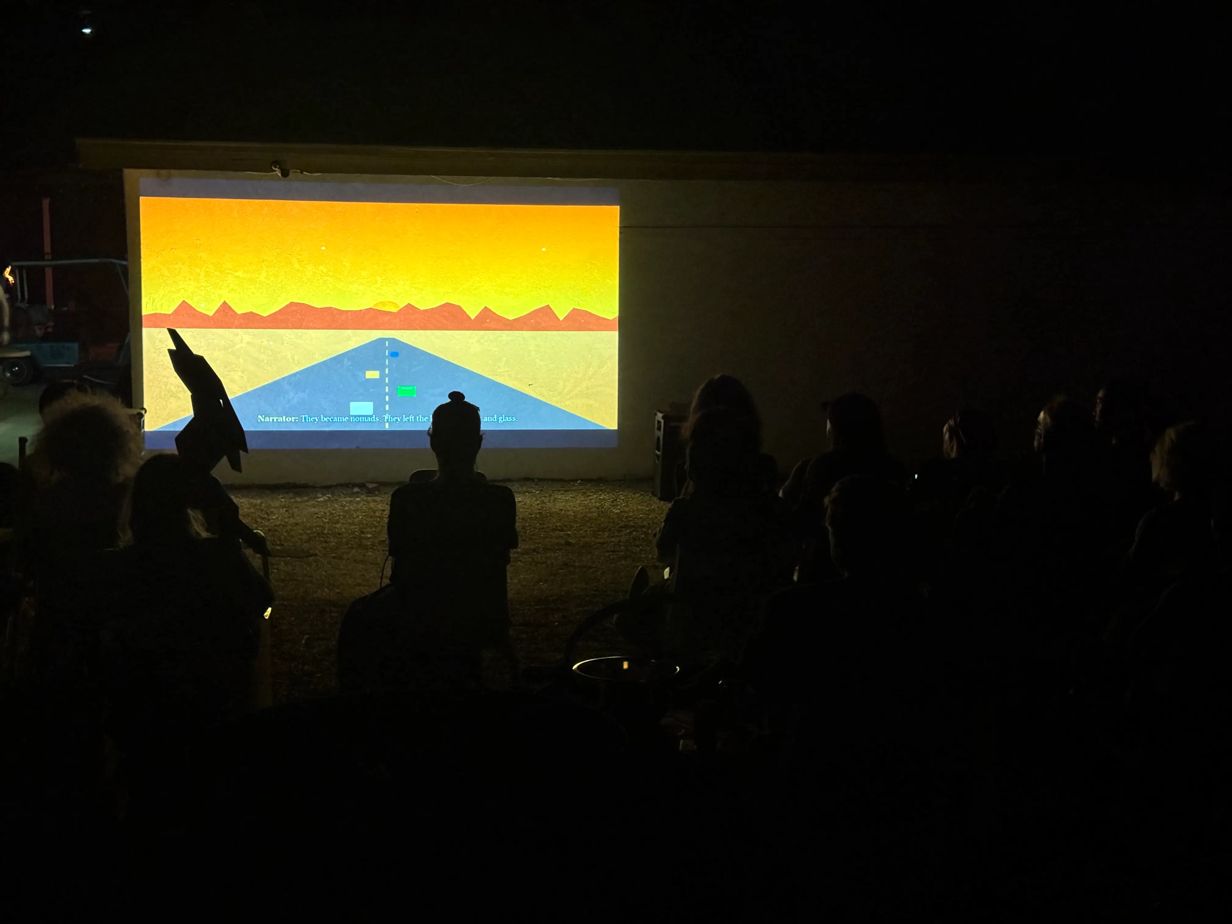 The audience watching an animated AI film at BBAC · 2026