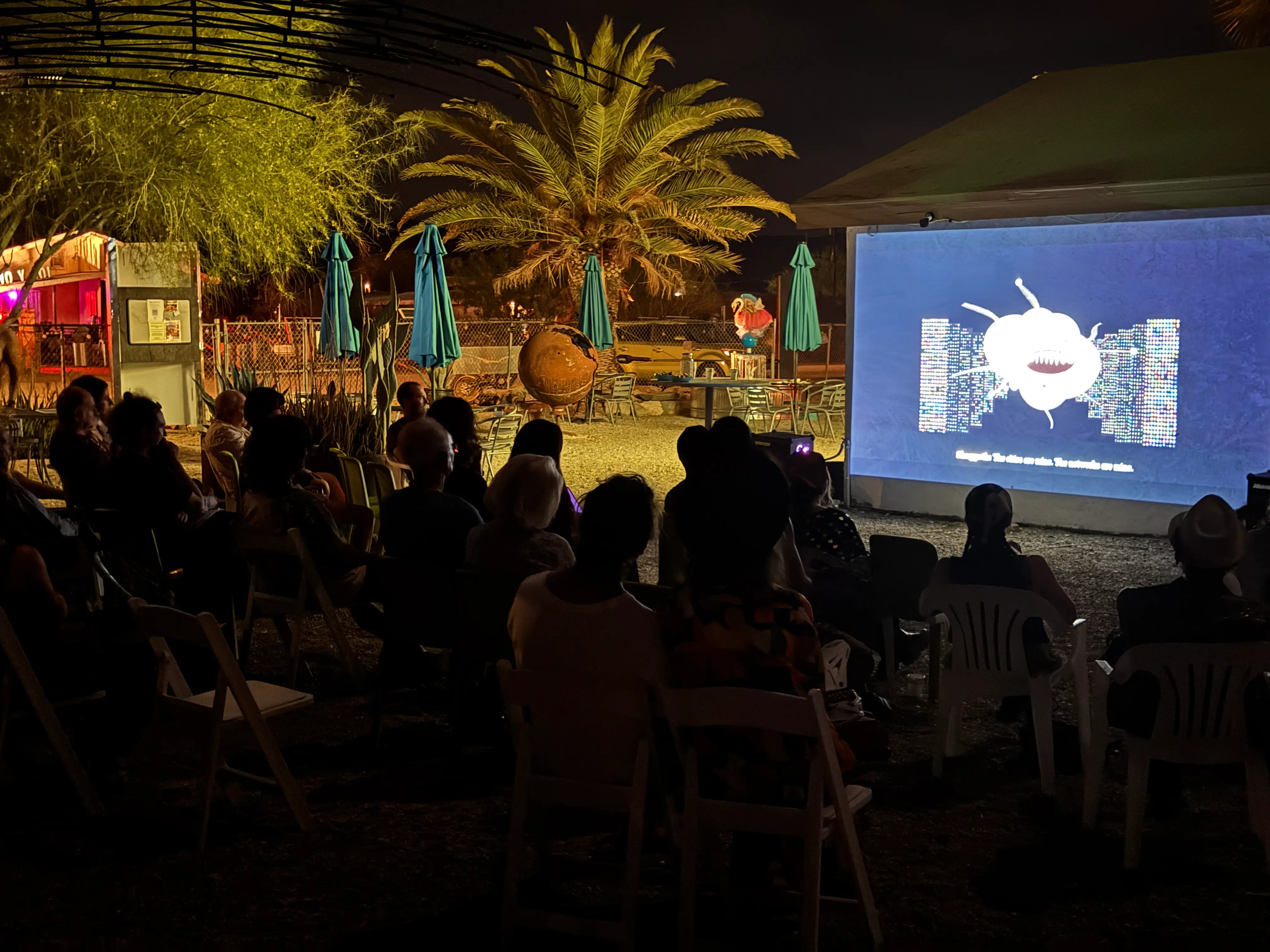 The audience watching an animated AI film · 2026