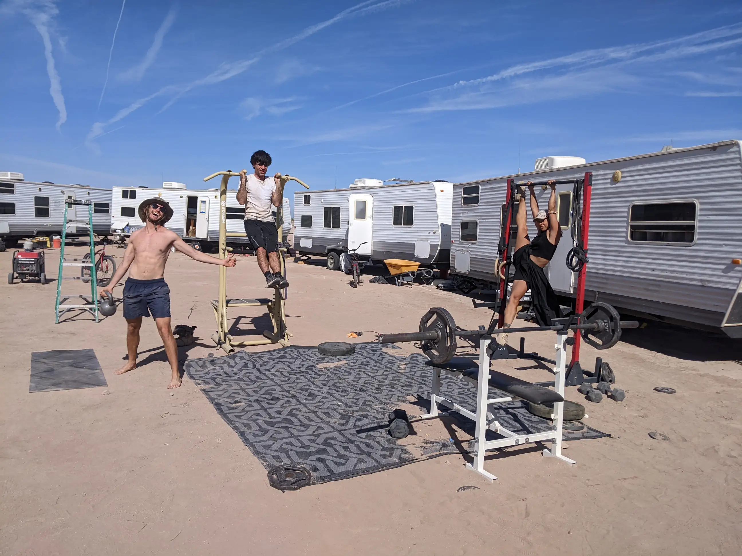 Outdoor gym on the playa · 2022