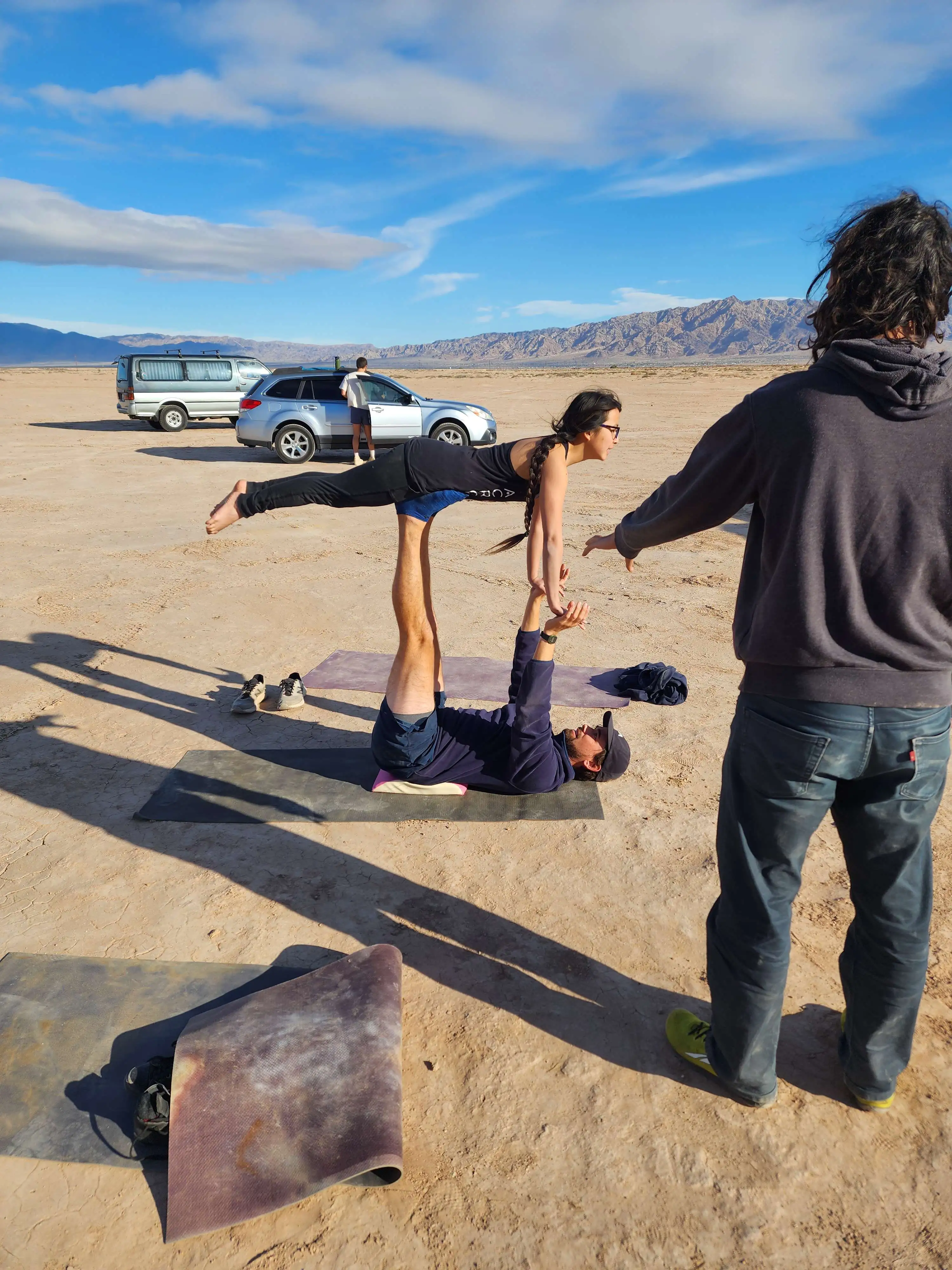 Acroyoga on the lake bed · 2023